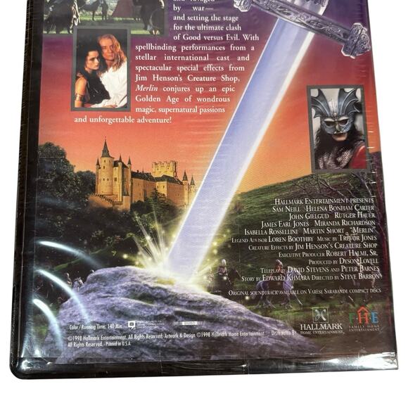 SEALED VTG "Merlin" (VHS, 1998) Hallmark Entertainment Fantasy Tape BRAND NEW - Picture 6 of 14